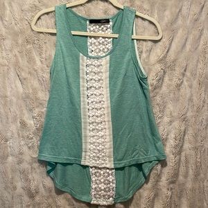 Crochet Accent Top, Size Small